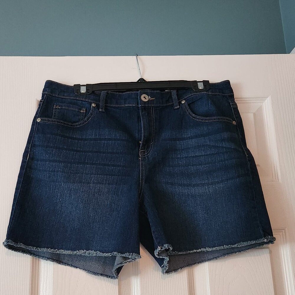STYLE & CO Denim Shorts Size 12 - Frayed Hem - New With Tags!!